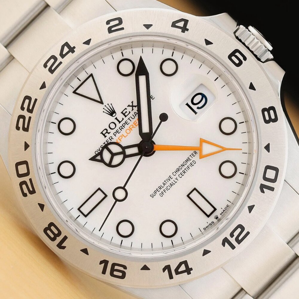 2024 NEW ROLEX EXPLORER II POLAR WHITE STEEL GMT DATE 42MM WATCH